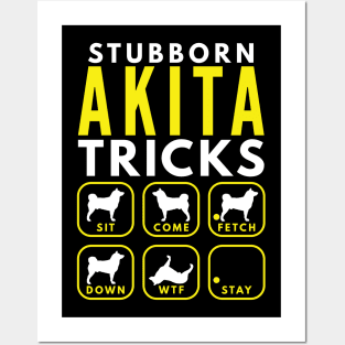 Stubborn Akita Tricks - Dog Training Posters and Art